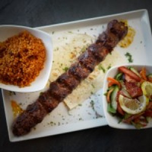 01. ADANA KOFTA (SPICY LAMB SKEWER)